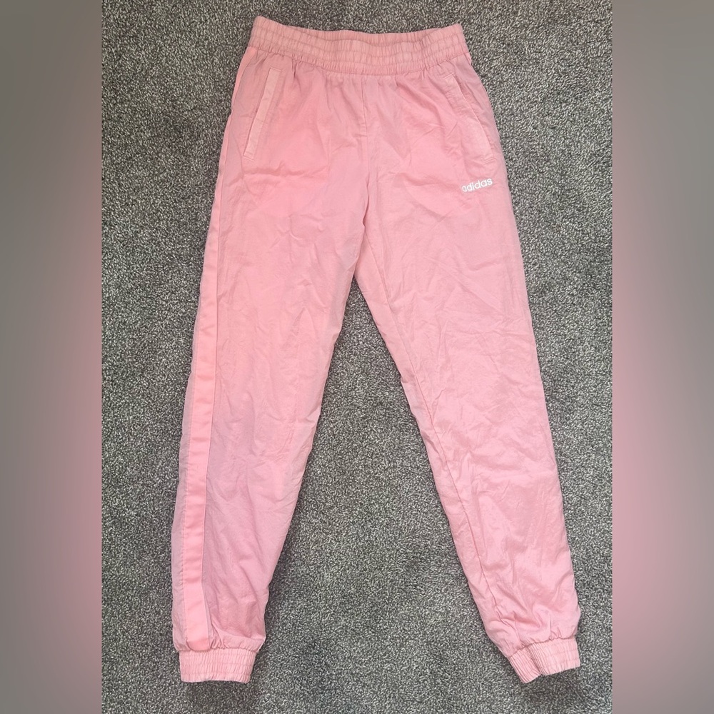 NWOT Adidas Women’s Pink Lined Jogger Track Pants Elastic Waistband Size Small